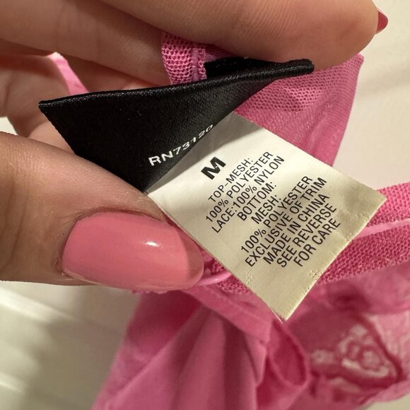 Women’s Frederick's of Hollywood Women's‎ Pink Slip Lingerie Dress Size Medium M - Picture 6 of 8